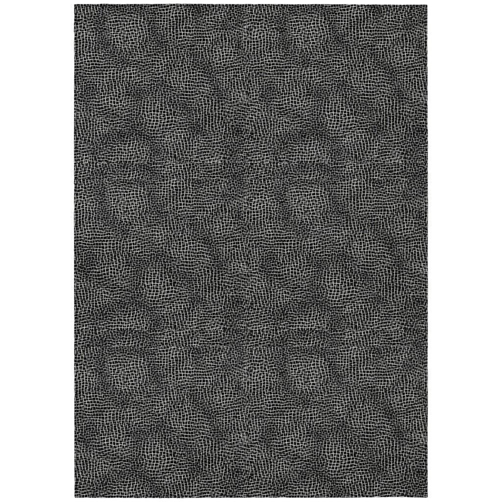 Riyala Black Washable Indoor-Outdoor Rug-Outdoor Rugs-LOOMLAN Rugs-2'6" x 3'10"-LOOMLAN