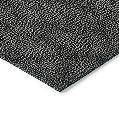 Riyala Black Washable Indoor-Outdoor Rug-Outdoor Rugs-LOOMLAN Rugs-LOOMLAN