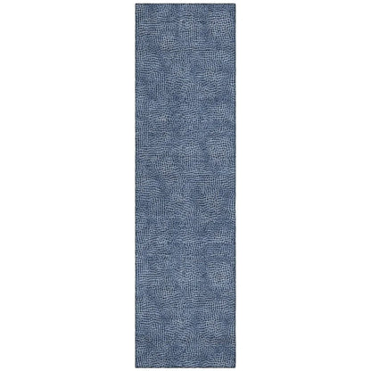 Riyala Blue Washable Indoor-Outdoor Rug-Outdoor Rugs-LOOMLAN Rugs-2'3" x 7'6"-LOOMLAN