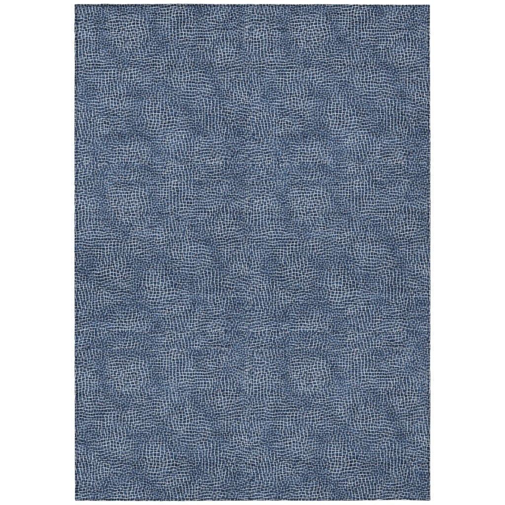 Riyala Blue Washable Indoor-Outdoor Rug-Outdoor Rugs-LOOMLAN Rugs-2'6" x 3'10"-LOOMLAN
