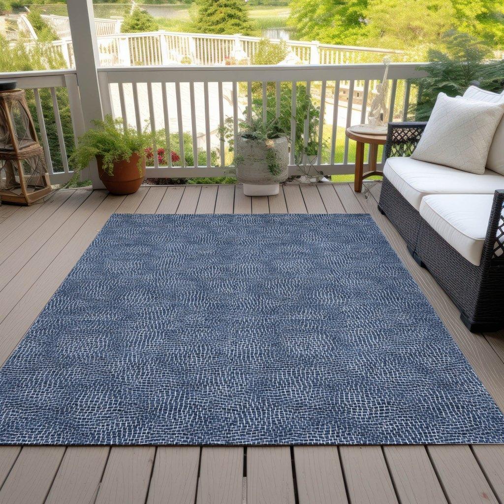 Riyala Blue Washable Indoor-Outdoor Rug-Outdoor Rugs-LOOMLAN Rugs-LOOMLAN