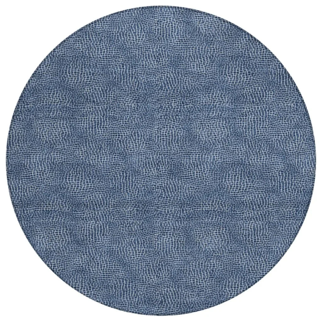 Riyala Blue Washable Indoor-Outdoor Rug-Outdoor Rugs-LOOMLAN Rugs-8' x 8'-LOOMLAN