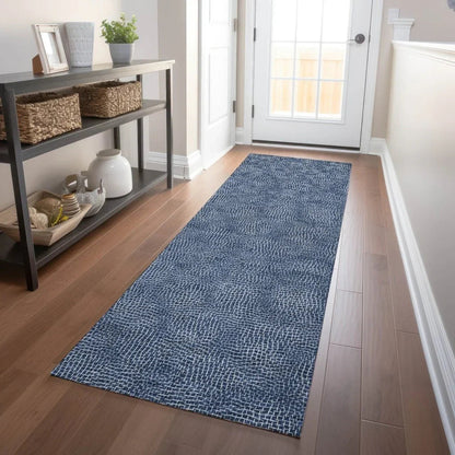Riyala Blue Washable Indoor-Outdoor Rug-Outdoor Rugs-LOOMLAN Rugs-LOOMLAN
