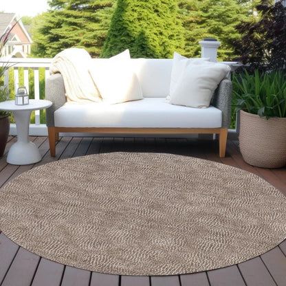 Riyala Brown Washable Indoor-Outdoor Rug-Outdoor Rugs-LOOMLAN Rugs-LOOMLAN