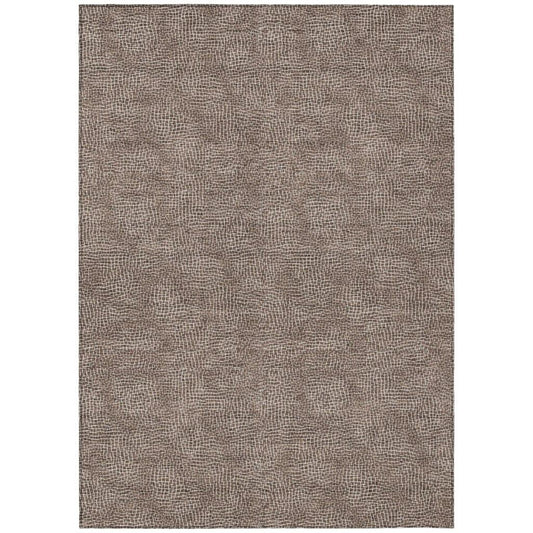 Riyala Brown Washable Indoor-Outdoor Rug-Outdoor Rugs-LOOMLAN Rugs-2'6" x 3'10"-LOOMLAN