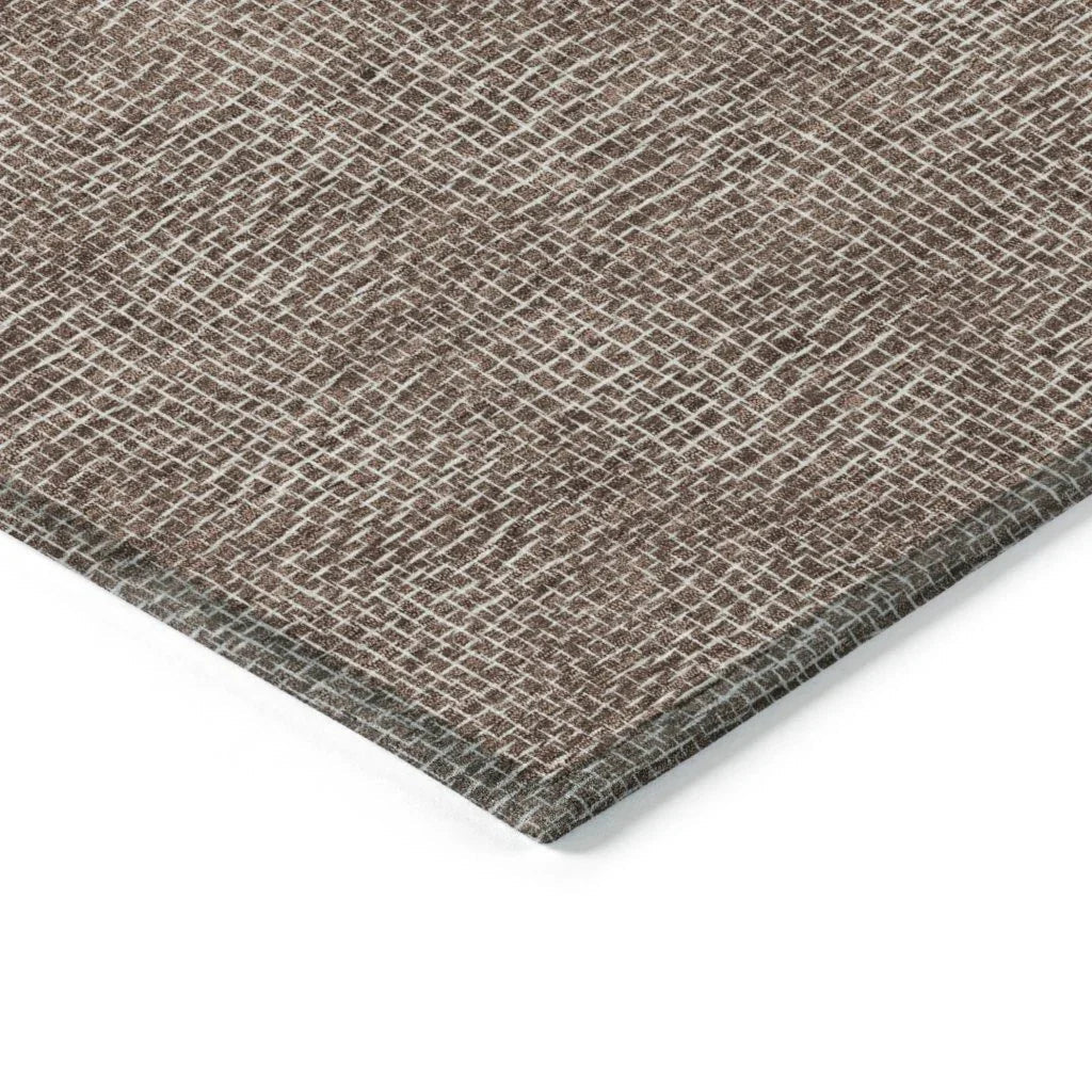 Riyala Brown Washable Indoor-Outdoor Rug-Outdoor Rugs-LOOMLAN Rugs-LOOMLAN