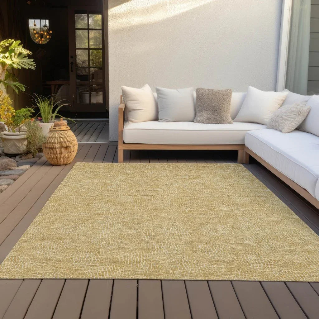 Riyala Gold Washable Indoor-Outdoor Rug-Outdoor Rugs-LOOMLAN Rugs-LOOMLAN