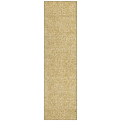 Riyala Gold Washable Indoor-Outdoor Rug-Outdoor Rugs-LOOMLAN Rugs-2'3" x 7'6"-LOOMLAN