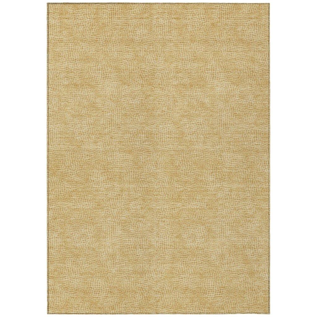 Riyala Gold Washable Indoor-Outdoor Rug-Outdoor Rugs-LOOMLAN Rugs-2'6" x 3'10"-LOOMLAN