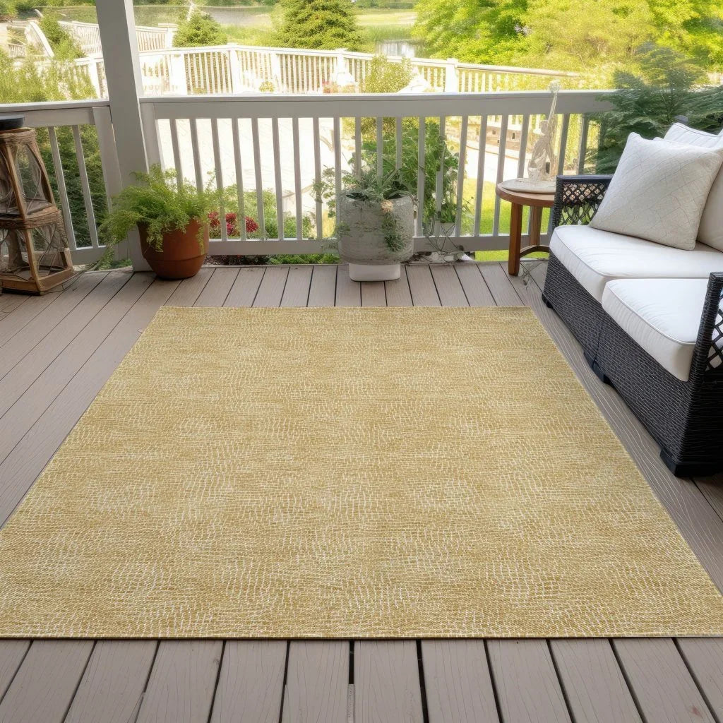 Riyala Gold Washable Indoor-Outdoor Rug-Outdoor Rugs-LOOMLAN Rugs-LOOMLAN