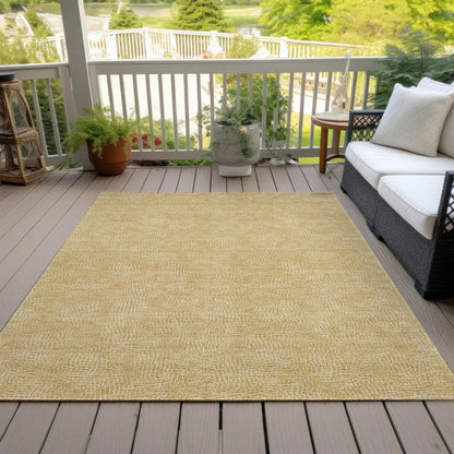 Riyala Gold Washable Indoor-Outdoor Rug-Outdoor Rugs-LOOMLAN Rugs-LOOMLAN