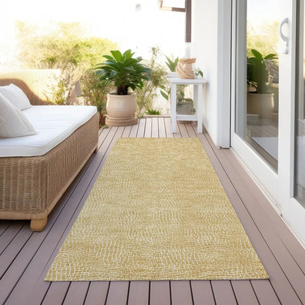 Riyala Gold Washable Indoor-Outdoor Rug-Outdoor Rugs-LOOMLAN Rugs-LOOMLAN