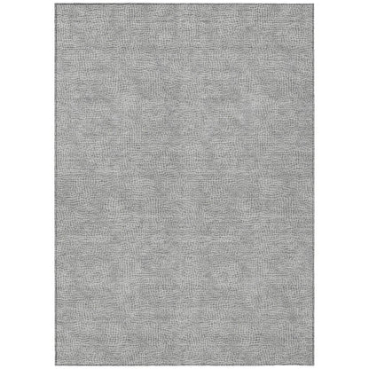 Riyala Gray Washable Indoor-Outdoor Rug-Outdoor Rugs-LOOMLAN Rugs-2'6" x 3'10"-LOOMLAN