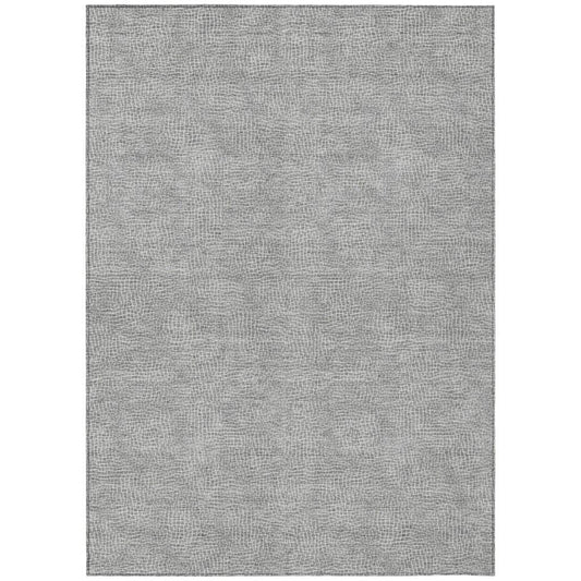 Riyala Gray Washable Indoor-Outdoor Rug-Outdoor Rugs-LOOMLAN Rugs-2'6" x 3'10"-LOOMLAN