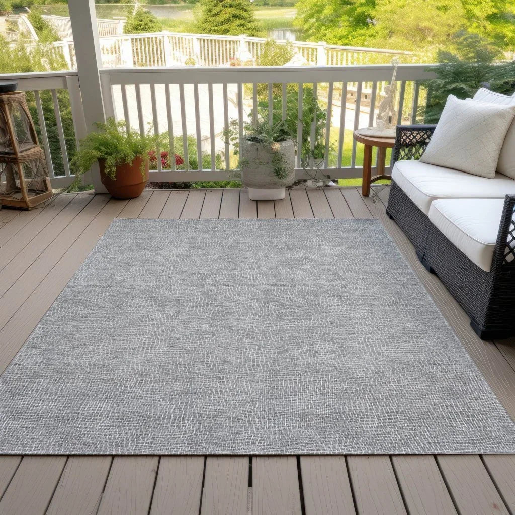 Riyala Gray Washable Indoor-Outdoor Rug-Outdoor Rugs-LOOMLAN Rugs-LOOMLAN