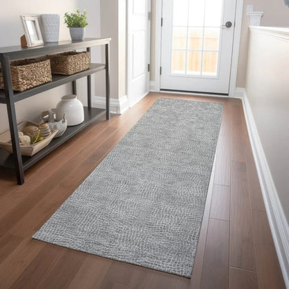 Riyala Gray Washable Indoor-Outdoor Rug-Outdoor Rugs-LOOMLAN Rugs-LOOMLAN