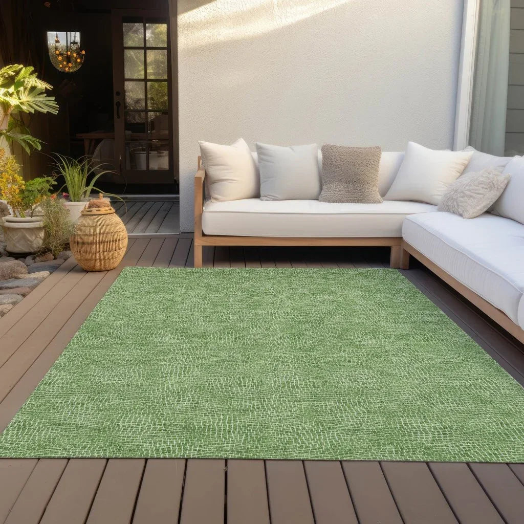 Riyala Green Washable Indoor-Outdoor Rug-Outdoor Rugs-LOOMLAN Rugs-LOOMLAN