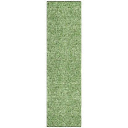 Riyala Green Washable Indoor-Outdoor Rug-Outdoor Rugs-LOOMLAN Rugs-2'3" x 7'6"-LOOMLAN