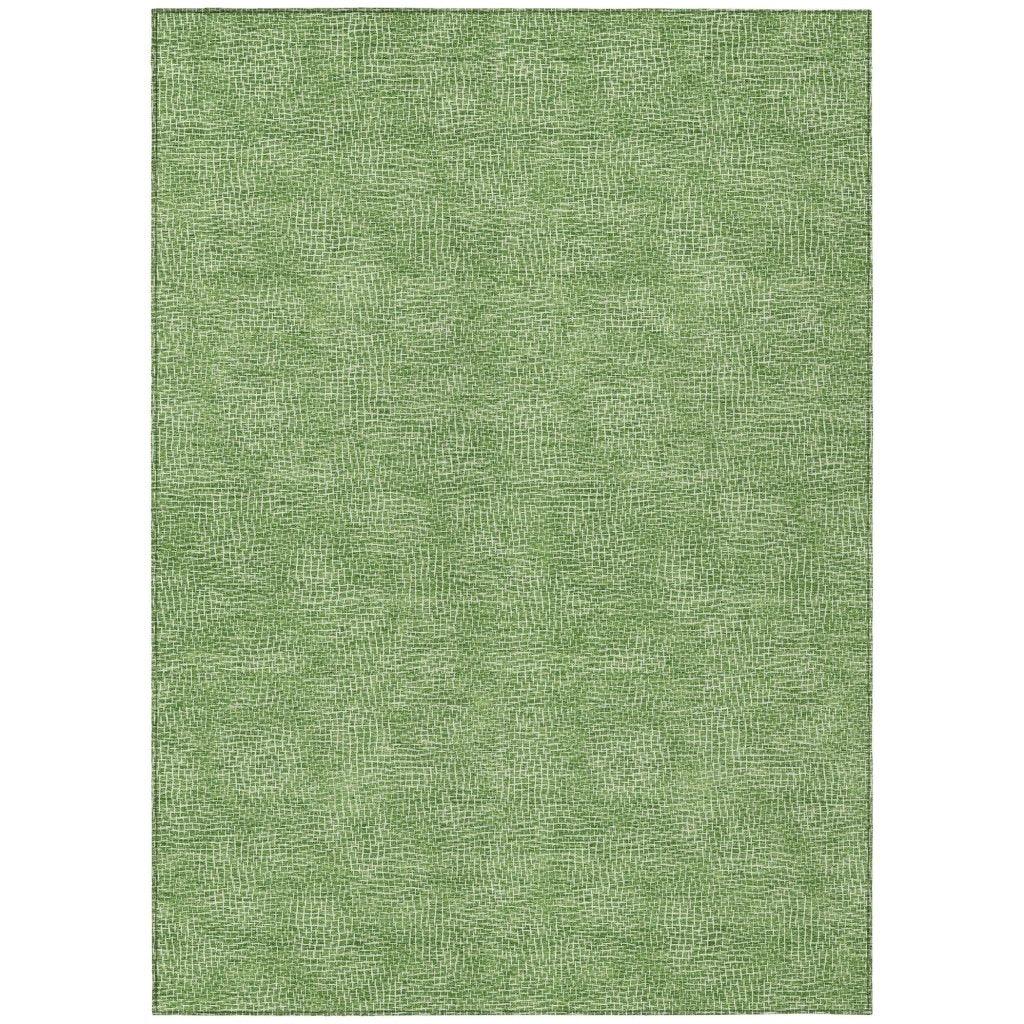 Riyala Green Washable Indoor-Outdoor Rug-Outdoor Rugs-LOOMLAN Rugs-2'6" x 3'10"-LOOMLAN