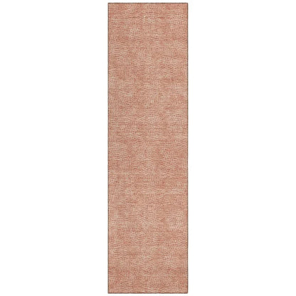 Riyala Orange Washable Indoor-Outdoor Rug-Outdoor Rugs-LOOMLAN Rugs-2'3" x 7'6"-LOOMLAN