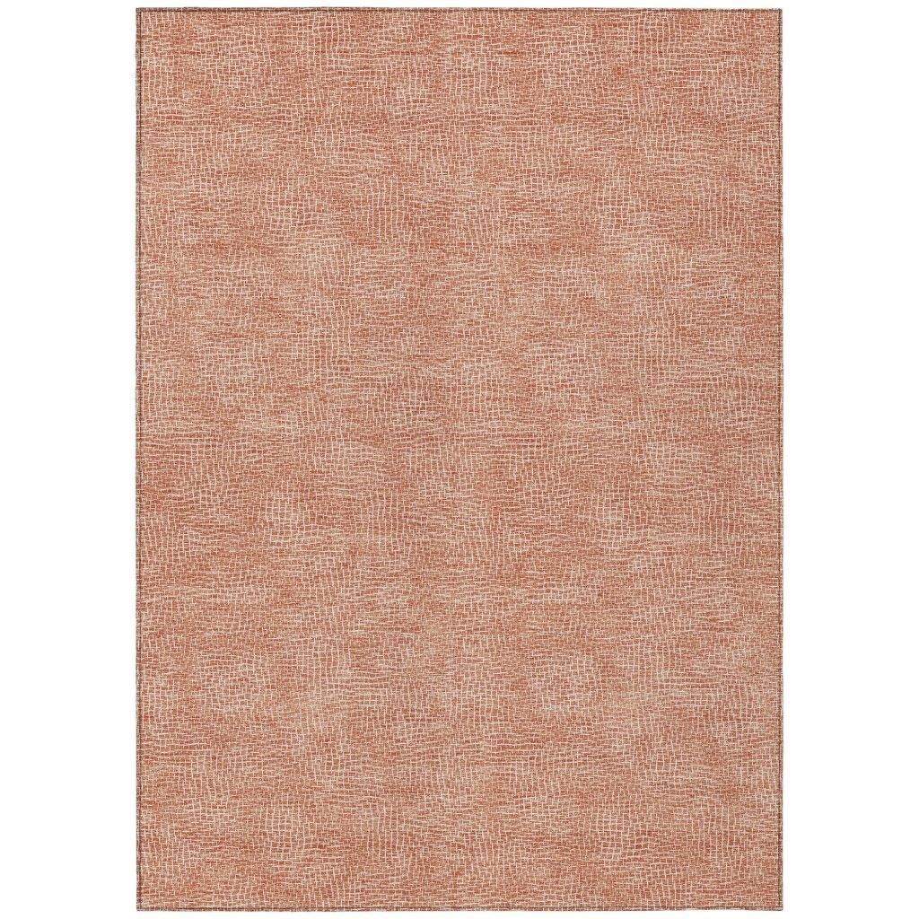 Riyala Orange Washable Indoor-Outdoor Rug-Outdoor Rugs-LOOMLAN Rugs-2'6" x 3'10"-LOOMLAN