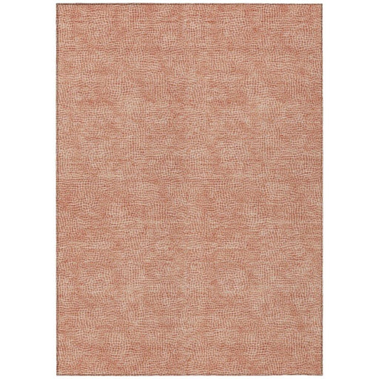 Riyala Orange Washable Indoor-Outdoor Rug-Outdoor Rugs-LOOMLAN Rugs-2'6" x 3'10"-LOOMLAN