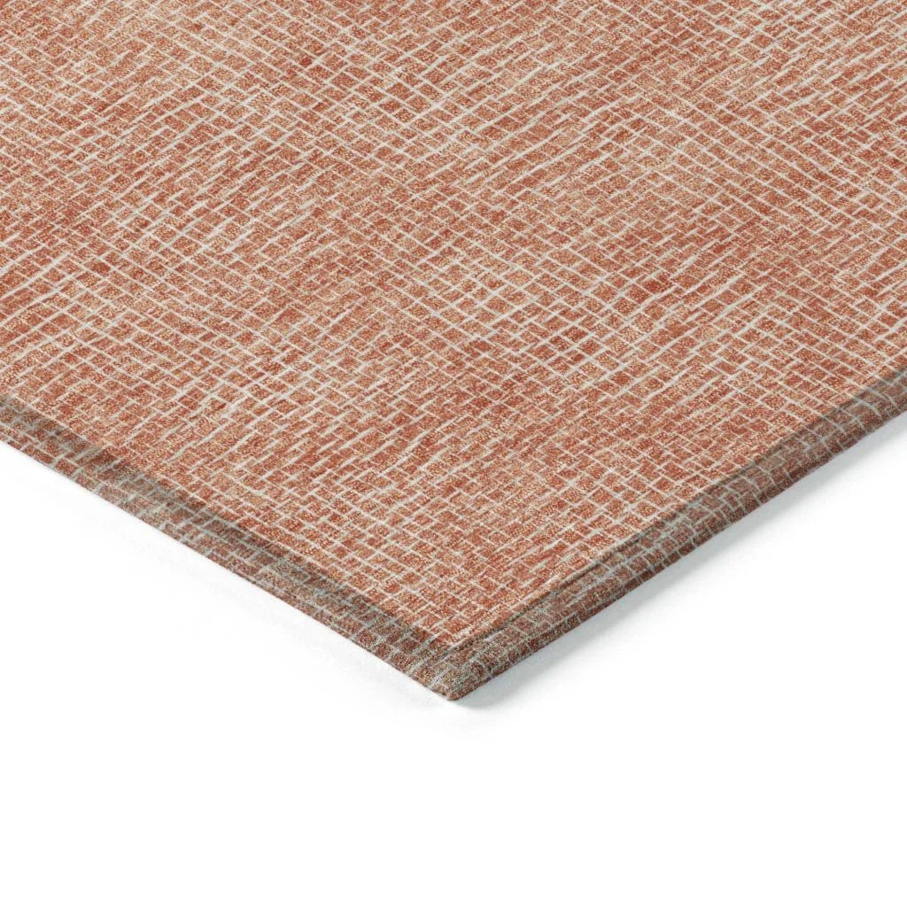 Riyala Orange Washable Indoor-Outdoor Rug-Outdoor Rugs-LOOMLAN Rugs-LOOMLAN