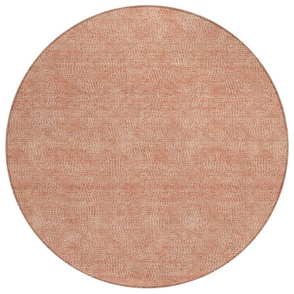 Riyala Orange Washable Indoor-Outdoor Rug-Outdoor Rugs-LOOMLAN Rugs-8' x 8'-LOOMLAN