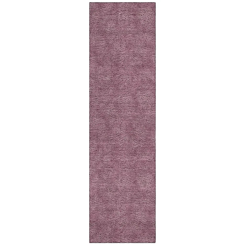Riyala Purple Washable Indoor-Outdoor Rug-Outdoor Rugs-LOOMLAN Rugs-2'3" x 7'6"-LOOMLAN