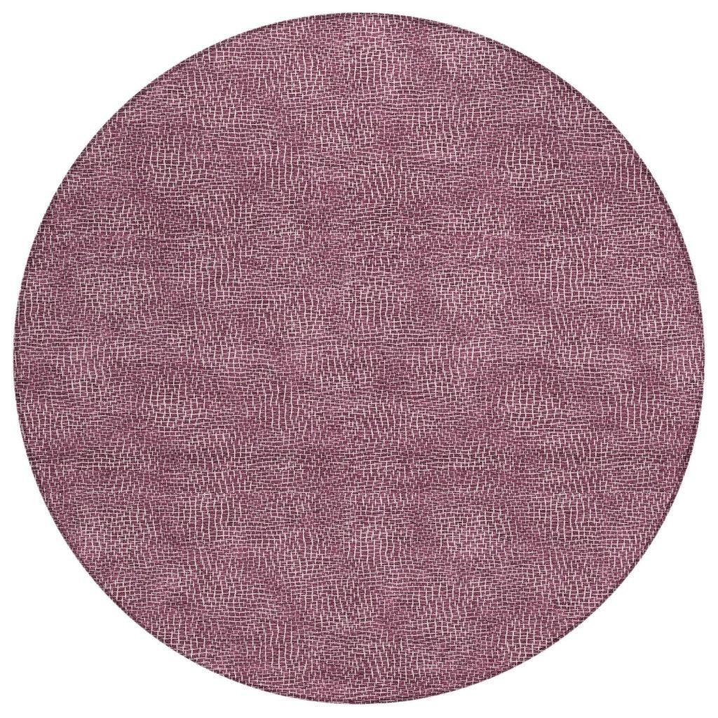 Riyala Purple Washable Indoor-Outdoor Rug-Outdoor Rugs-LOOMLAN Rugs-8' x 8'-LOOMLAN