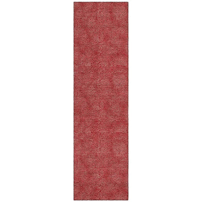 Riyala Red Washable Indoor-Outdoor Rug-Outdoor Rugs-LOOMLAN Rugs-2'3" x 7'6"-LOOMLAN