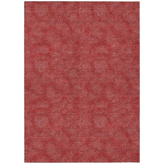 Riyala Red Washable Indoor-Outdoor Rug-Outdoor Rugs-LOOMLAN Rugs-2'6" x 3'10"-LOOMLAN
