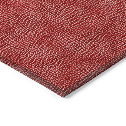 Riyala Red Washable Indoor-Outdoor Rug-Outdoor Rugs-LOOMLAN Rugs-LOOMLAN