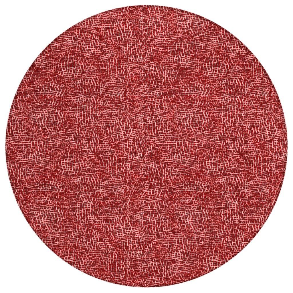Riyala Red Washable Indoor-Outdoor Rug-Outdoor Rugs-LOOMLAN Rugs-8' x 8'-LOOMLAN