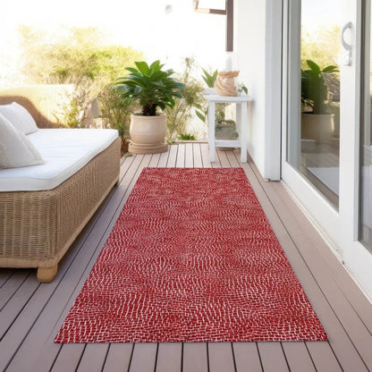 Riyala Red Washable Indoor-Outdoor Rug-Outdoor Rugs-LOOMLAN Rugs-LOOMLAN
