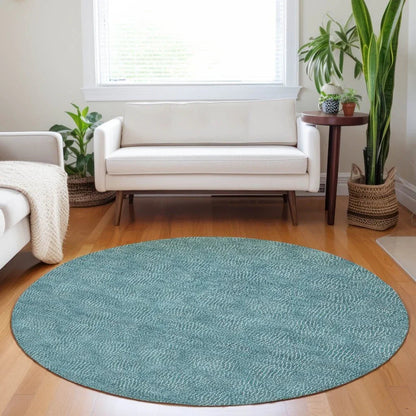 Riyala Teal Washable Indoor-Outdoor Rug-Outdoor Rugs-LOOMLAN Rugs-LOOMLAN