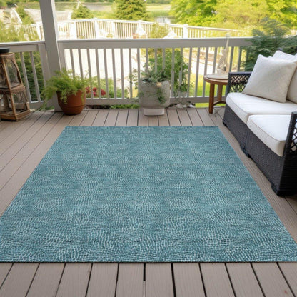 Riyala Teal Washable Indoor-Outdoor Rug-Outdoor Rugs-LOOMLAN Rugs-LOOMLAN