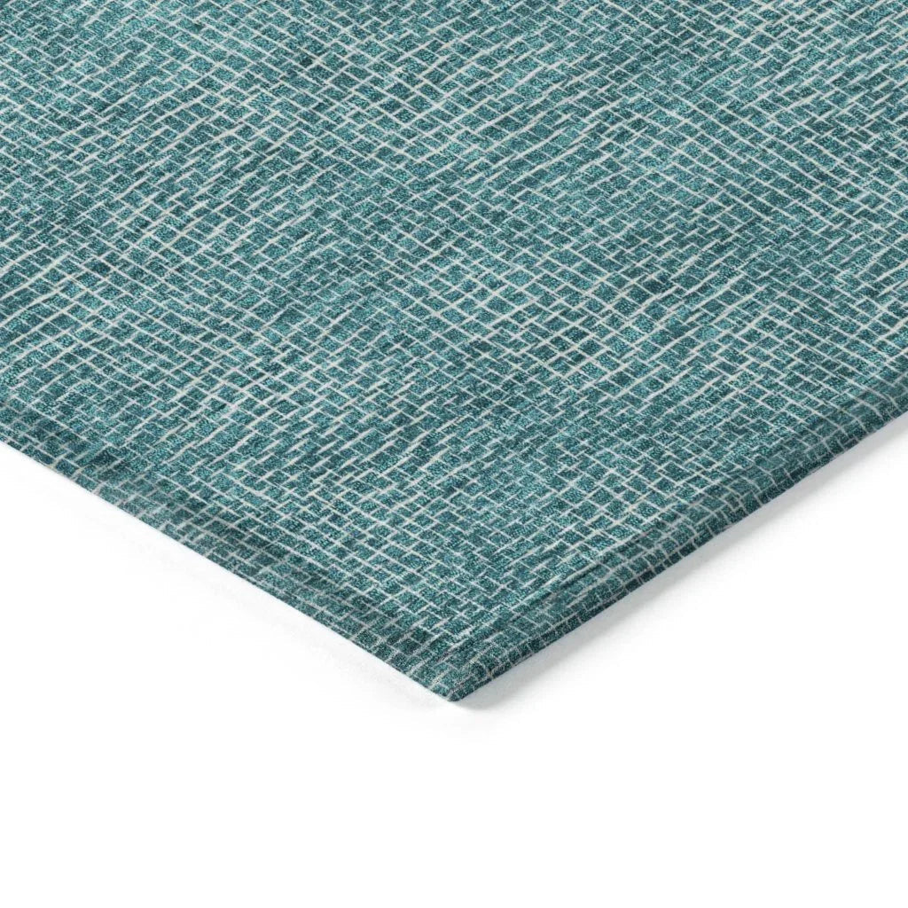 Riyala Teal Washable Indoor-Outdoor Rug-Outdoor Rugs-LOOMLAN Rugs-LOOMLAN