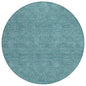 Riyala Teal Washable Indoor-Outdoor Rug-Outdoor Rugs-LOOMLAN Rugs-8' x 8'-LOOMLAN
