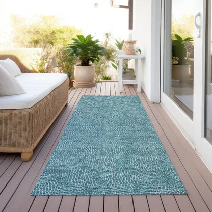 Riyala Teal Washable Indoor-Outdoor Rug-Outdoor Rugs-LOOMLAN Rugs-LOOMLAN