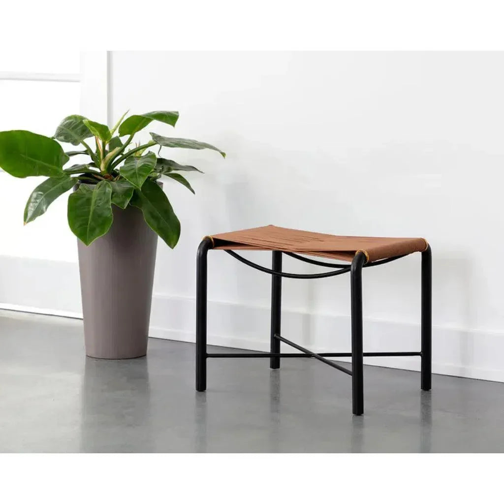 Riz Leather Stool - LOOMLAN - SUNPAN - Poufs and Stools