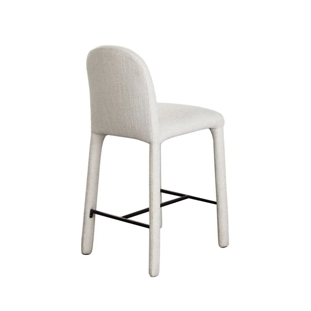Roan Ivory Fabric Counter Height Chair - LOOMLAN - Diamond Sofa - Counter Stools