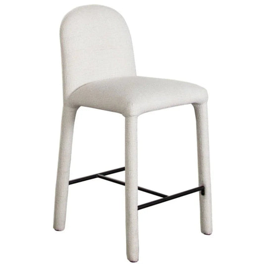 Roan Ivory Fabric Counter Height Chair - LOOMLAN - Diamond Sofa - Counter Stools