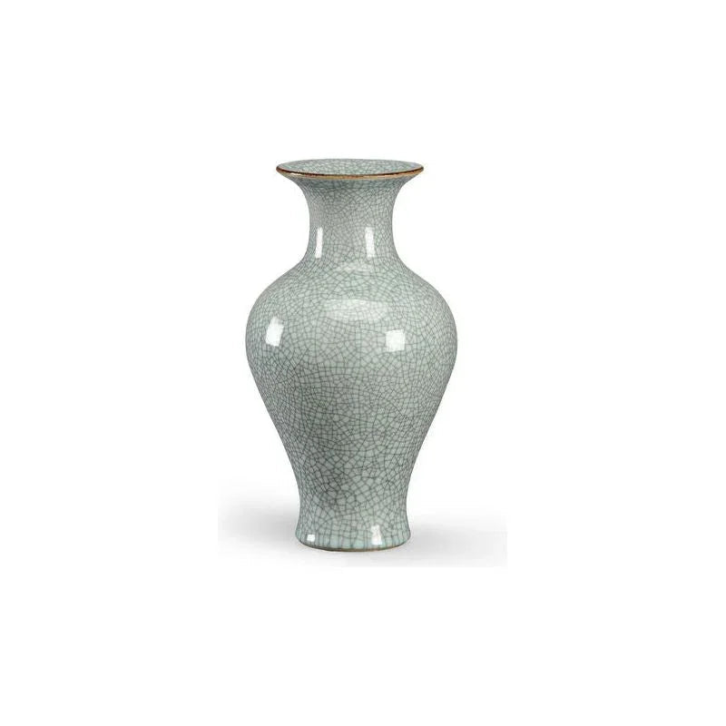 Roberson Green Glazed Porcelain Vase - LOOMLAN - Chelsea House - Vases & Jars