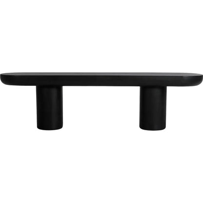 Rocca Concrete and Wood Black Bench - LOOMLAN - Moe's Home - Bedroom Benches