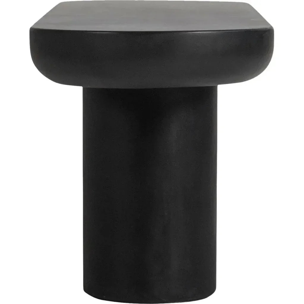 Rocca Concrete and Wood Black Bench - LOOMLAN - Moe's Home - Bedroom Benches