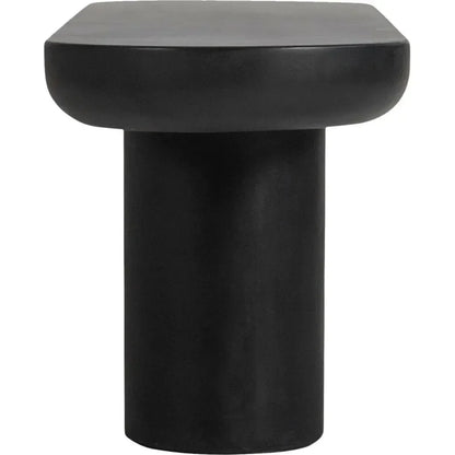 Rocca Concrete and Wood Black Bench - LOOMLAN - Moe's Home - Bedroom Benches