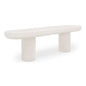 Rocca Cream Concrete Design Outdoor Bench-Outdoor Benches-Moe's Home-LOOMLAN