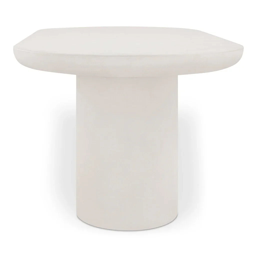 Rocca Cream Concrete Outdoor Dining Table-Outdoor Dining Tables-Moe's Home-LOOMLAN