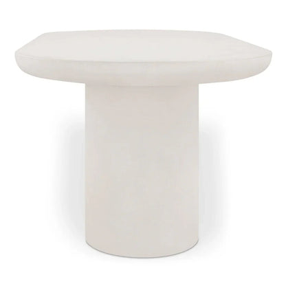 Rocca Cream Concrete Outdoor Dining Table-Outdoor Dining Tables-Moe's Home-LOOMLAN